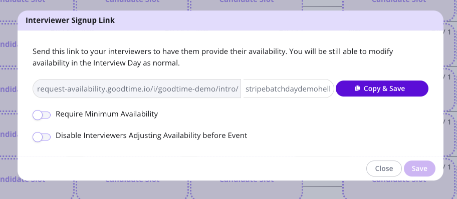 Superdays interviewer signup