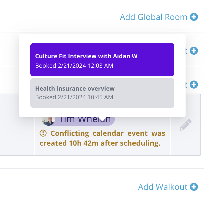 Goodtime interview conflict guidance